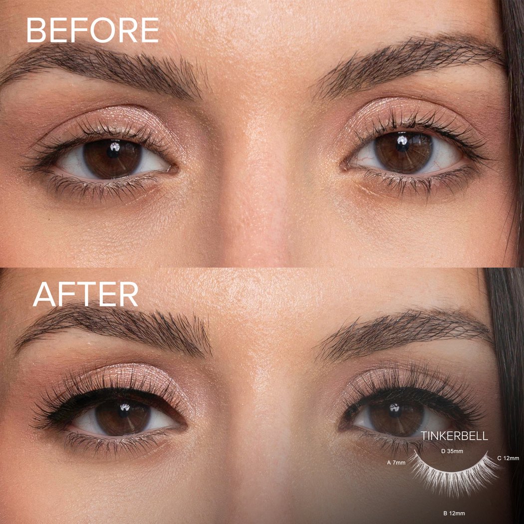 Before After for the Tinkerbell Magnetic Lash Kit