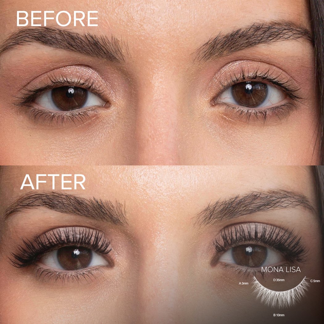 Before and after for mona lisa magnetic lash kit