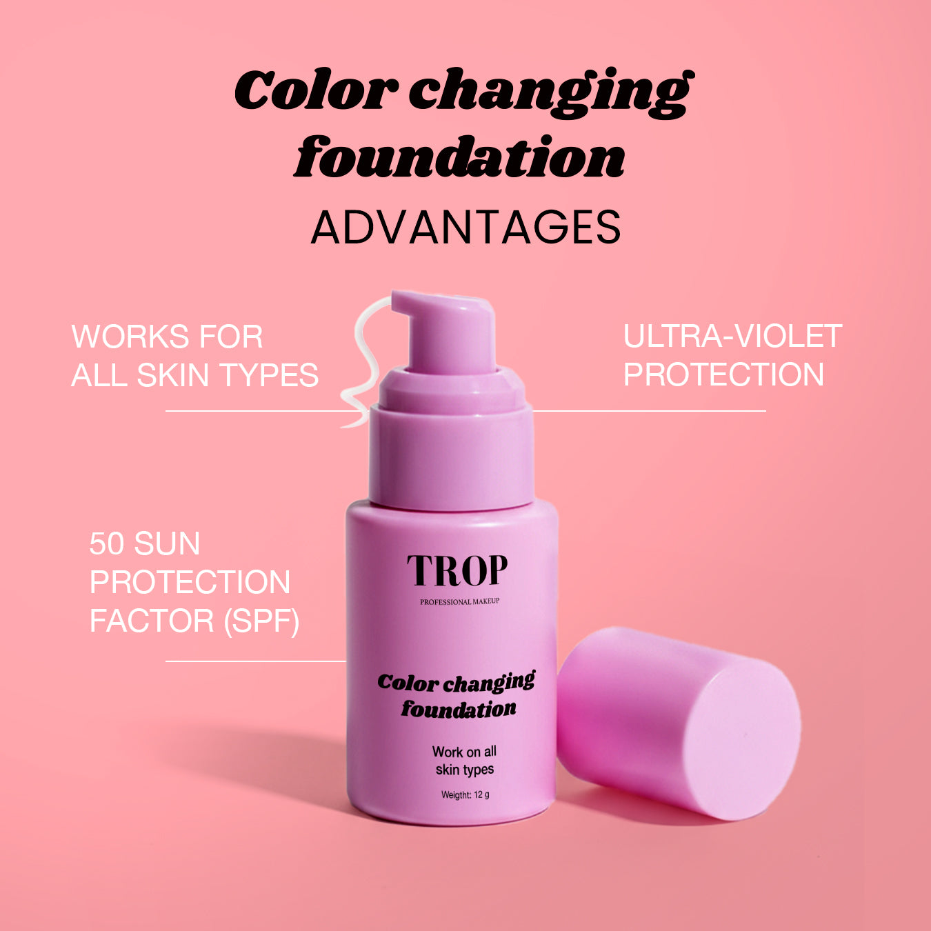 [NEW] Trop™ Clean Color-Changing Foundation ( Includes SPF 50+ )