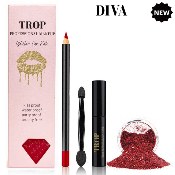 Glitter lip kit in shade Diva