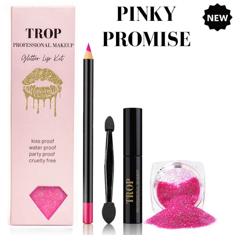 Glitter lip kit in shade Pinky Promise