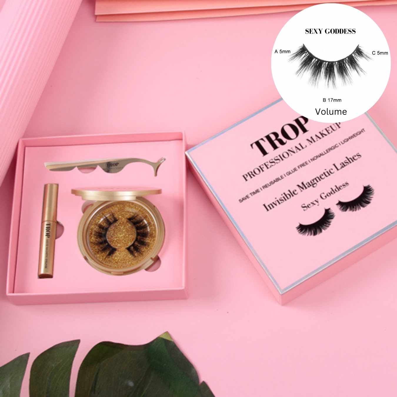 Magnetic lashes reusable 60+ times, applied in than 3 minutes, glue-free lash!