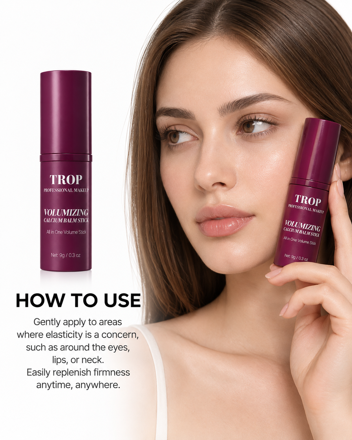 Trop™ Volumizing Calcium Balm Stick ( 10 ML - Including Calcium, Adenosine, Collagen, Elastin )