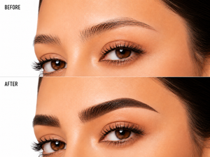 Trop Brow, Done. 3-in-1 Eyebrow Filler, before and after