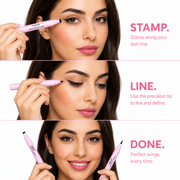 Trop™ Winged Eyeliner Stamp / 2 Sizes - Intense Black